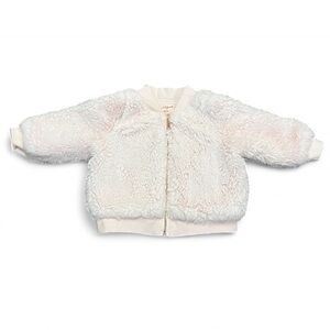 Cat & Jack Pink Faux Fur Zip-Up Girls Jacket Toddler Winter Coat size 6-9 months